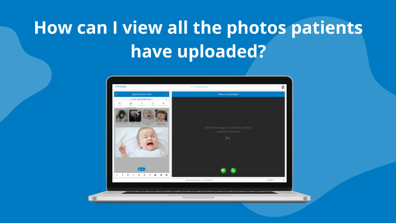How can I view all the photos patients have uploaded