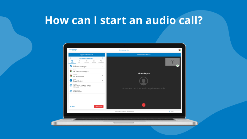 How can I start an audio call?