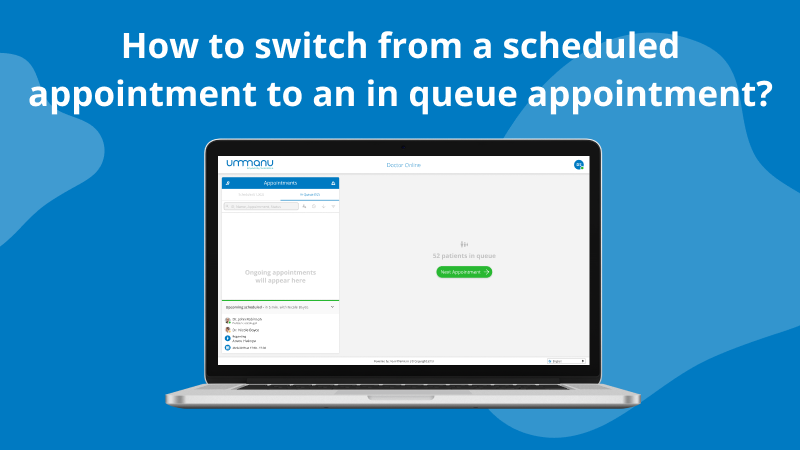 How to switch from a scheduled appointment to an in queue appointment?